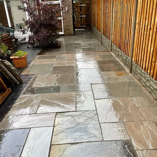 patio and fencing
